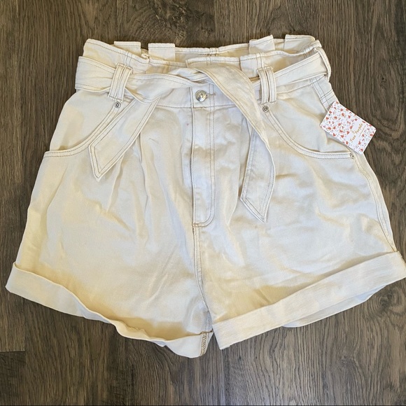 Free People Nova Denim Paperbag Shorts - Picture 5 of 9